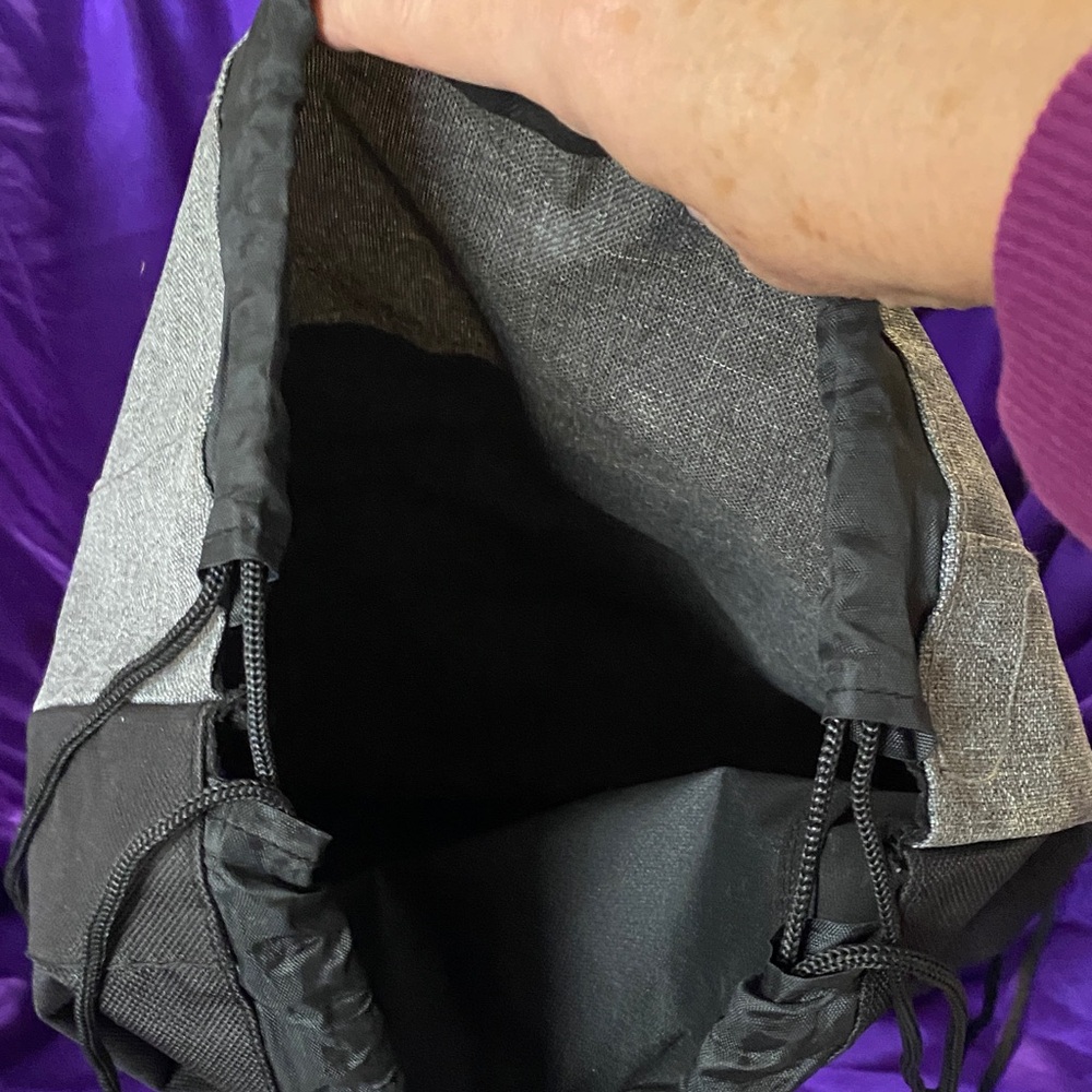Irving Gray Drawstring Backpack - Picture 6 of 6